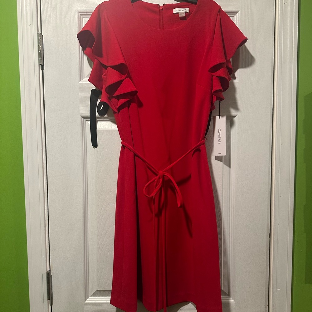 Women red Calvin Klein dress